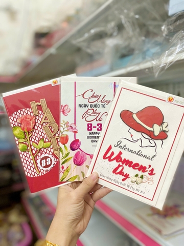 ( SET 10) Thiệp Thủ Công 8/3 Trung ND0125
