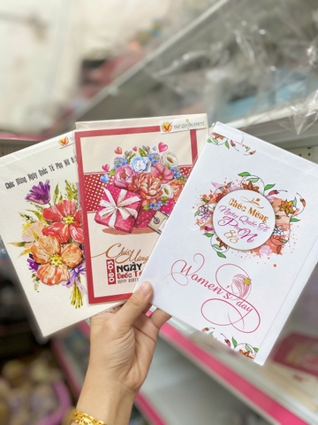 ( SET 10) Thiệp Thủ Công 8/3 Trung ND0125