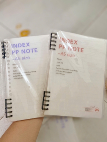 Sổ Còng Nhựa A5 Index 120 Trang