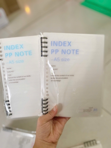 Sổ Còng Nhựa A5 Index 120 Trang