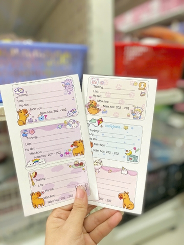 Set 24 Nhãn CapyBara