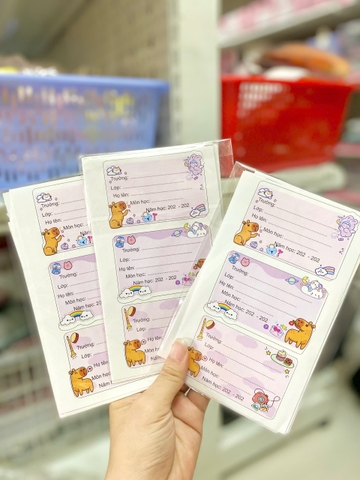 Set 24 Nhãn CapyBara