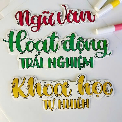 Nhãn Tên Môn Học ( Bịch 21 Mieng dán )