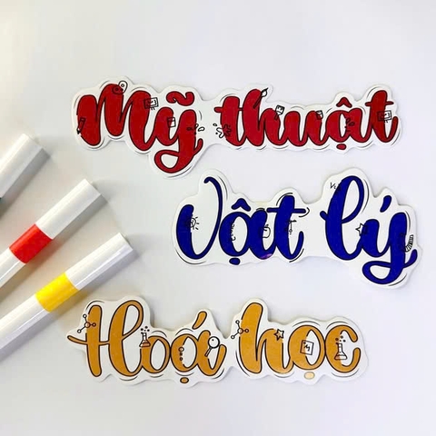 Nhãn Tên Môn Học ( Bịch 21 Mieng dán )