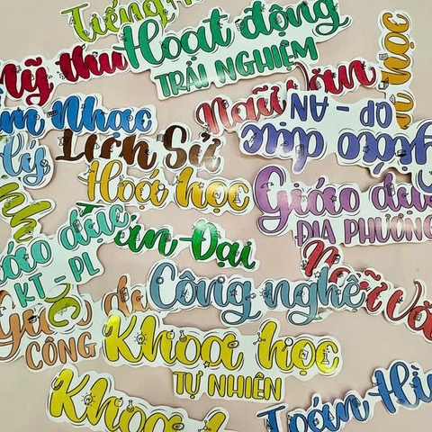 Nhãn Tên Môn Học ( Bịch 21 Mieng dán )