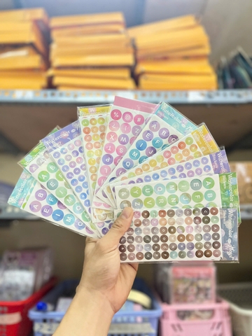 Set 10 Sticker Chữ