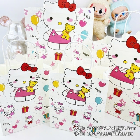 Set 10 Túi Giấy Kitty Size 21*11*23.5cm RC3682 - Giao Đủ Mẫu