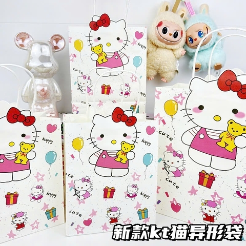 Set 10 Túi Giấy Kitty Size 21*11*23.5cm RC3682 - Giao Đủ Mẫu