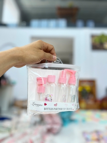 Set 4 Chai Chiết Hồng RC392