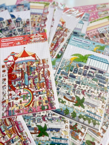 (SET 10 ) Sticker 3D Nhà