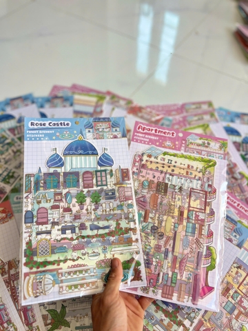 (SET 10 ) Sticker 3D Nhà