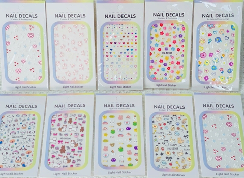 Set 10 Sticker Dán Móng RCSTK11