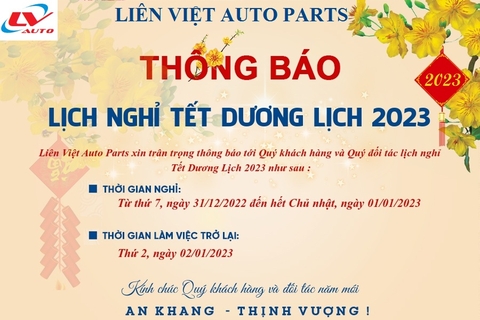 ✨✨✨ THÔNG BÁO LỊCH NGHỈ TẾT DƯƠNG LỊCH 2023 ✨✨✨