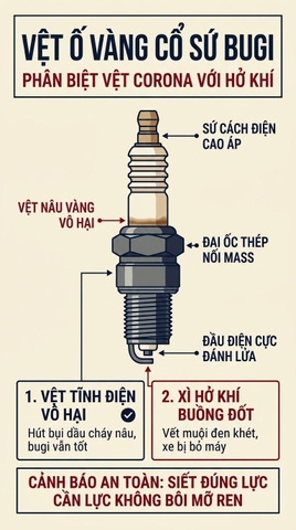 VỆT Ố VÀNG CỔ SỨ BUGI: PHÂN BIỆT VỆT CORONA VỚI RÒ RỈ KHÍ