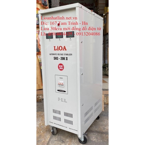 ỔN ÁP LIOA 20KVA 3 PHA SH3 - 20K II ĐỜI MỚI NHẤT 2024 - 2025 DÂY ĐỒNG 100%