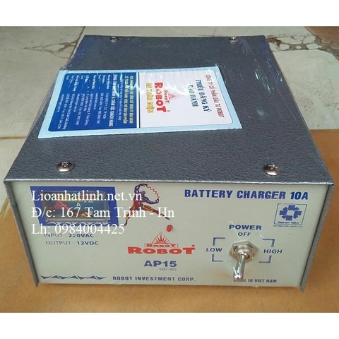 NẠP ẮC QUY ROBOT 10A CÓ TĂNG ĐIỆN