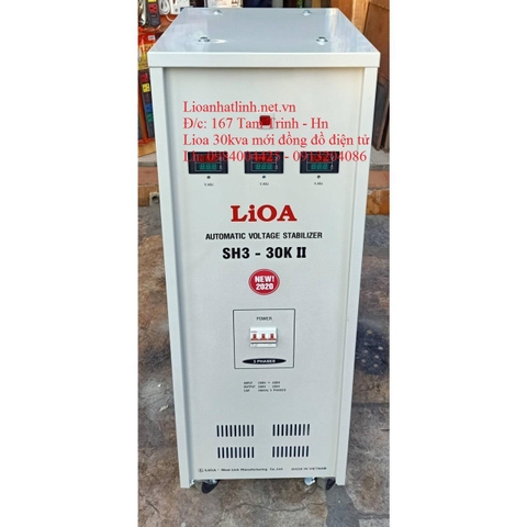 ỔN ÁP LIOA 30KVA 3 PHA SH3 - 30K II ĐỜI MỚI NHẤT 2024 - 2025 DÂY ĐỒNG 100%