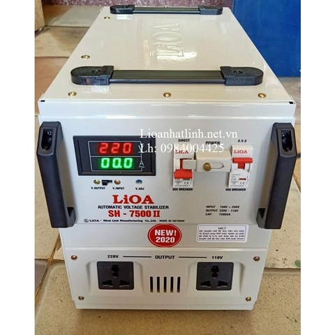 ỔN ÁP LIOA 7.5KVA - 7KW SH - 7500 II ĐỜI MỚI NHẤT 2024 - 2025 DÂY ĐỒNG 100%