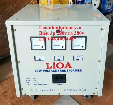 MÁY BIẾN ÁP VÀO 220V RA 380V 3 PHA 30KVA GIÁ RẺ