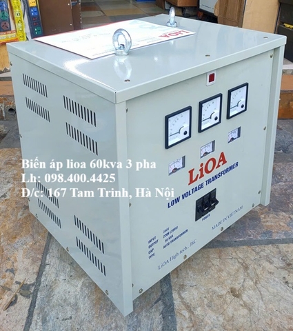 MÁY BIẾN ÁP 380V RA 220V 60KVA LIOA