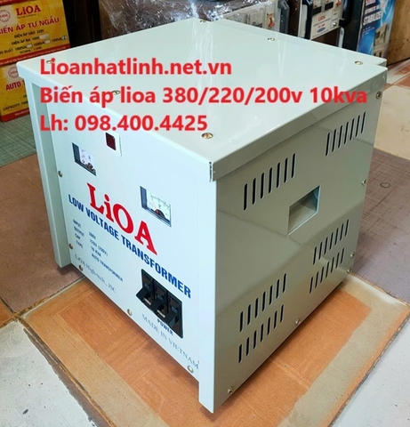 BIẾN ÁP LIOA 10KVA 3 PHA 380V RA 200V - 220V LOẠI TỰ NGẪU