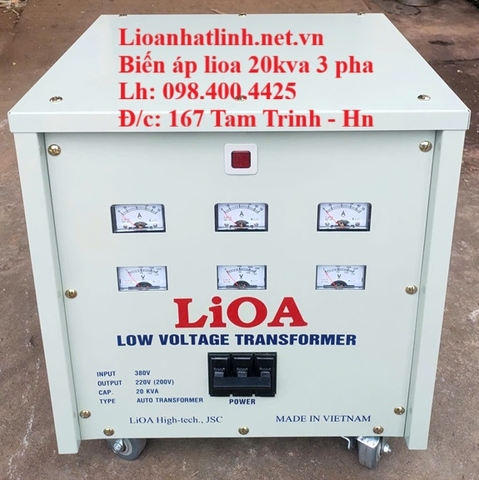 BIẾN ÁP 380 RA 220  - 20KVA - 20KW