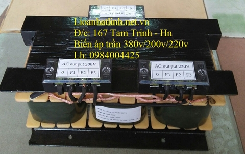 MÁY BIẾN ÁP TRẦN 380V/220V 6KVA - 6KW