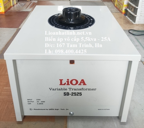 BIẾN ÁP VÔ CẤP LIOA 1 PHA 5KVA - 25A
