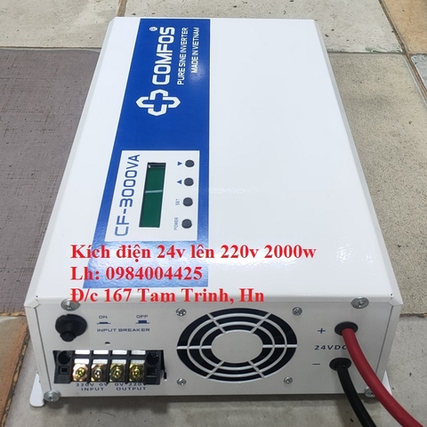 BỘ KÍCH ĐIỆN 24V LÊN 220V 2000W SIN CHUẨN GIÁ RẺ