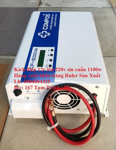 BỘ KÍCH ĐIỆN 12V LÊN 220V SIN CHUẨN 1000W