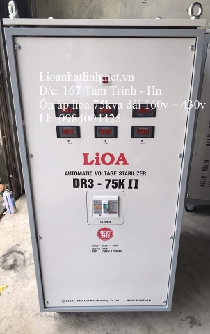 GIÁ ỔN ÁP LIOA 75KVA 3 PHA DẢI RỘNG 160V - 430V MODEL DR3 - 75K II