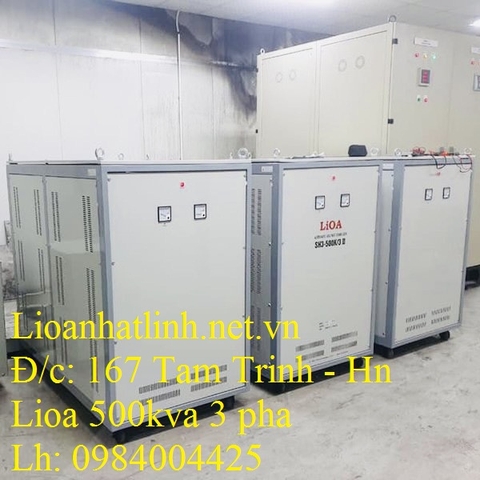 ỔN ÁP LIOA 500KVA 3 PHA ĐIỆN ÁP VÀO 260V ~ 430V MODEL SH3 - 500K/3II