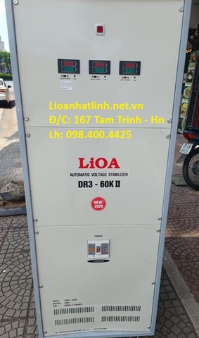 GIÁ ỔN ÁP LIOA 60KVA 3 PHA DẢI 160V - 430V DR3 - 60K II ĐỜI MỚI NHẤT