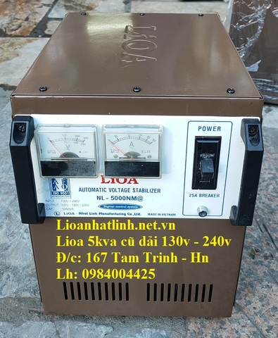 ỔN ÁP LIOA 5KVA - 5KW CŨ DẢI 130V ~ 250V MODEL NL - 5000@