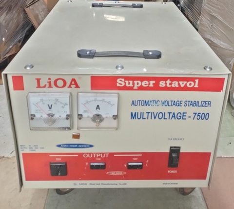ỔN ÁP LIOA 7 5KVA - 7.5KVA - 7.5KW CŨ DẢI 90V - 60V - 50V - 40V LOẠI MẶT ĐỎ VỎ SỮA