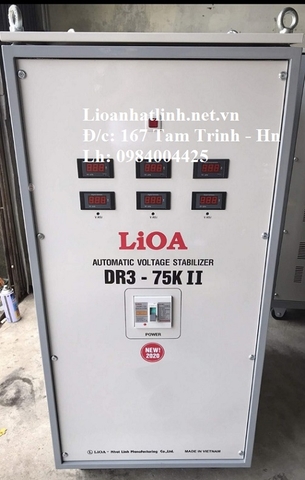 ỔN ÁP LIOA 75KVA 3 PHA DR3 - 75K II DẢI RỘNG 160V ~ 430V