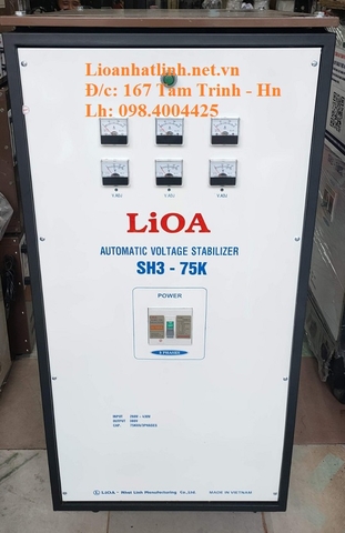 ỔN ÁP LIOA 75KVA 3 PHA DẢI 260V - 430V MODEL SH3 - 75K THẾ HỆ 1