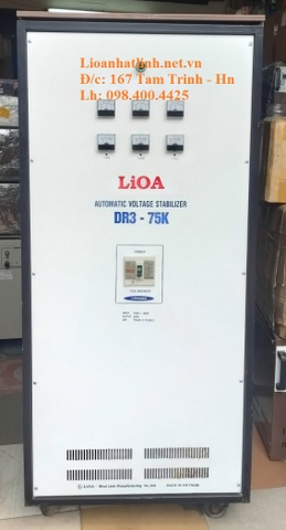 ỔN ÁP LIOA 75KVA 3 PHA DẢI 160V - 430V MODEL DR3 - 75K THẾ HỆ 1