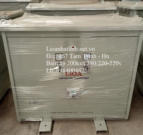 MÁY BIẾN ÁP 380V RA 220V - 200V 200KVA LIOA