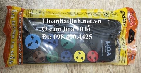 Ổ CẮM ĐIỆN LIOA 10 LỖ 5M MÃ SẢN PHẨM 4D6S52 - 4D6SN5.2