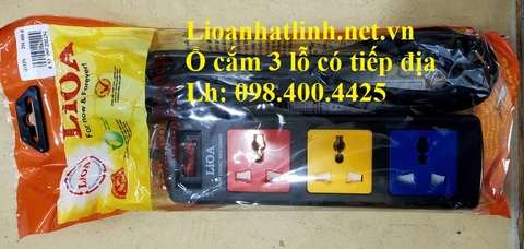 Ổ CẮM ĐIỆN LIOA 3 CHẤU ĐA NĂNG NỐI ĐẤT MÃ SẢN PHẨM 3D33N