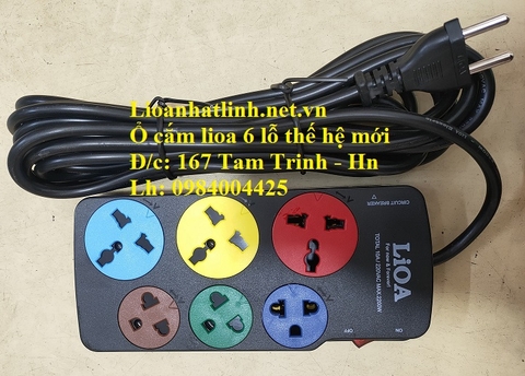 Ổ CẮM ĐIỆN 6 Ổ LIOA DÂY 5M MÃ SẢN PHẨM 3D3S52 - 3D3SN5.2