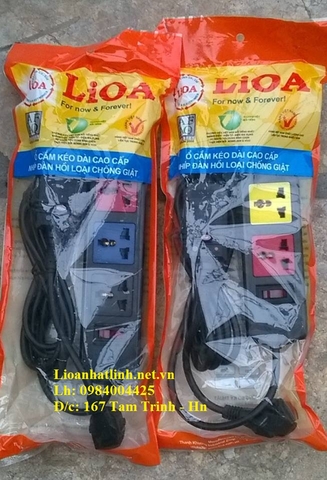Ổ CẮM ĐIỆN KÉO DÀI ĐA NĂNG CHỐNG GIẬT LIOA 4 LỖ 4D33N - CG
