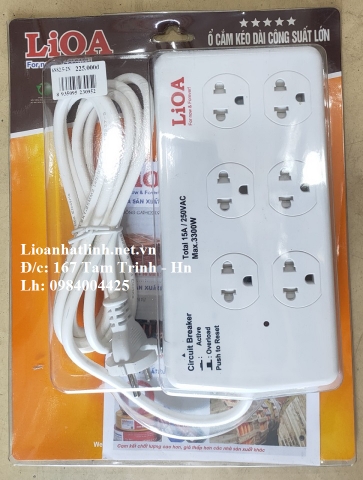 Ổ CẮM KÉO DÀI LIOA CÔNG SUẤT LỚN 6SS2.5-2N