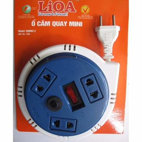 Ổ CẮM LIOA KIỂU ĐĨA BAY MINI DÂY 3M - 2200W MODEL OQMN3-3