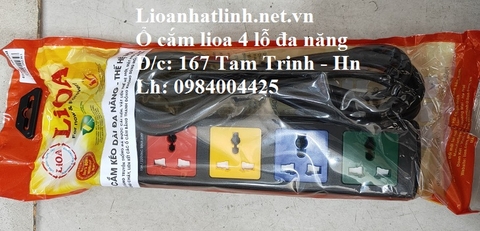 Ổ CẮM ĐIỆN LIOA 4 LỖ 3 CHẤU 3M MÃ SẢN PHẨM 4D32N