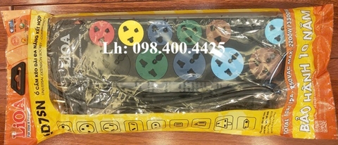 Ổ CẮM ĐIỆN LIOA 12 LỖ 3M 10A - 2200W MÃ SẢN PHẨM 5D7SN3.2