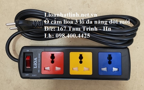 Ổ CẮM LIOA 3 LỖ 3M ĐA NĂNG MÃ SẢN PHẨM 3D32N