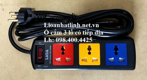 Ổ CẮM ĐIỆN LIOA 3 CHẤU ĐA NĂNG NỐI ĐẤT MÃ SẢN PHẨM 3D33N