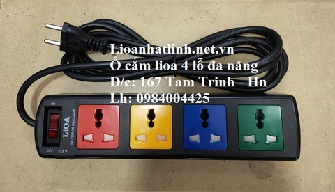 Ổ CẮM ĐIỆN LIOA 4 LỖ 3 CHẤU 3M MÃ SẢN PHẨM 4D32N